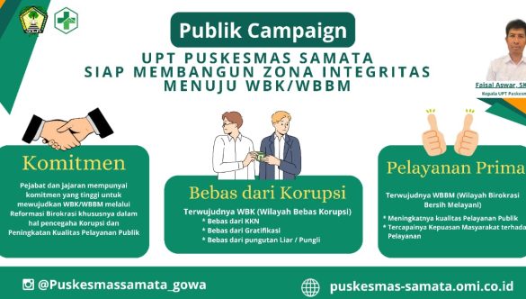 UPT PUSKESMAS SAMATA SIAP MEMBANGUN ZONA INTEGRITAS